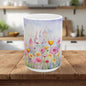 Pastel Meadow Floral Ceramic Mug — "Sip Slowly and Let the Day Unfurl"