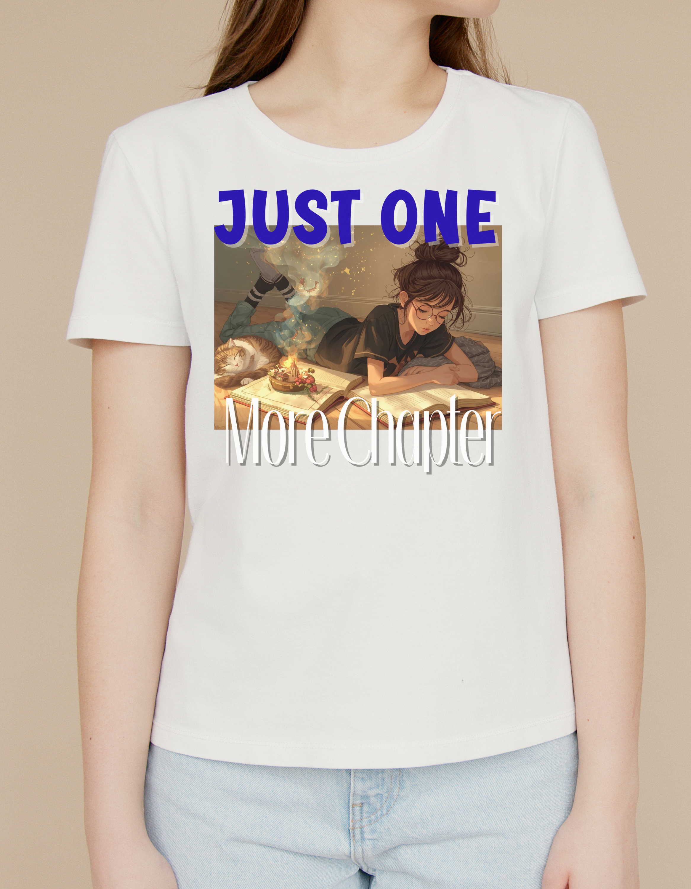 Booklovers T-Shirt - Just One More Chapter, Book Lover Gift, Literary Tee, Cozy Reading Shirt, Bookish Apparel