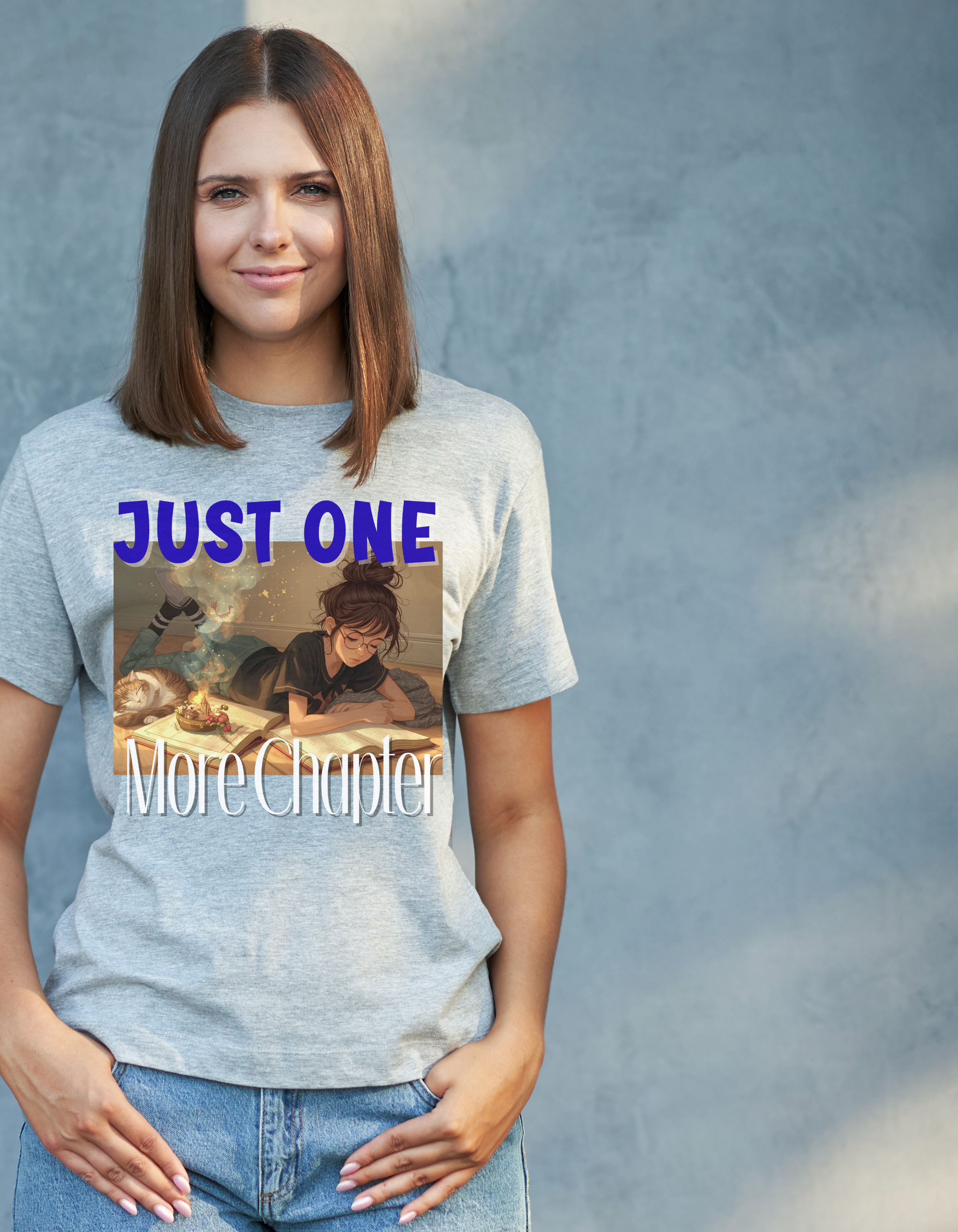 Booklovers T-Shirt - Just One More Chapter, Book Lover Gift, Literary Tee, Cozy Reading Shirt, Bookish Apparel