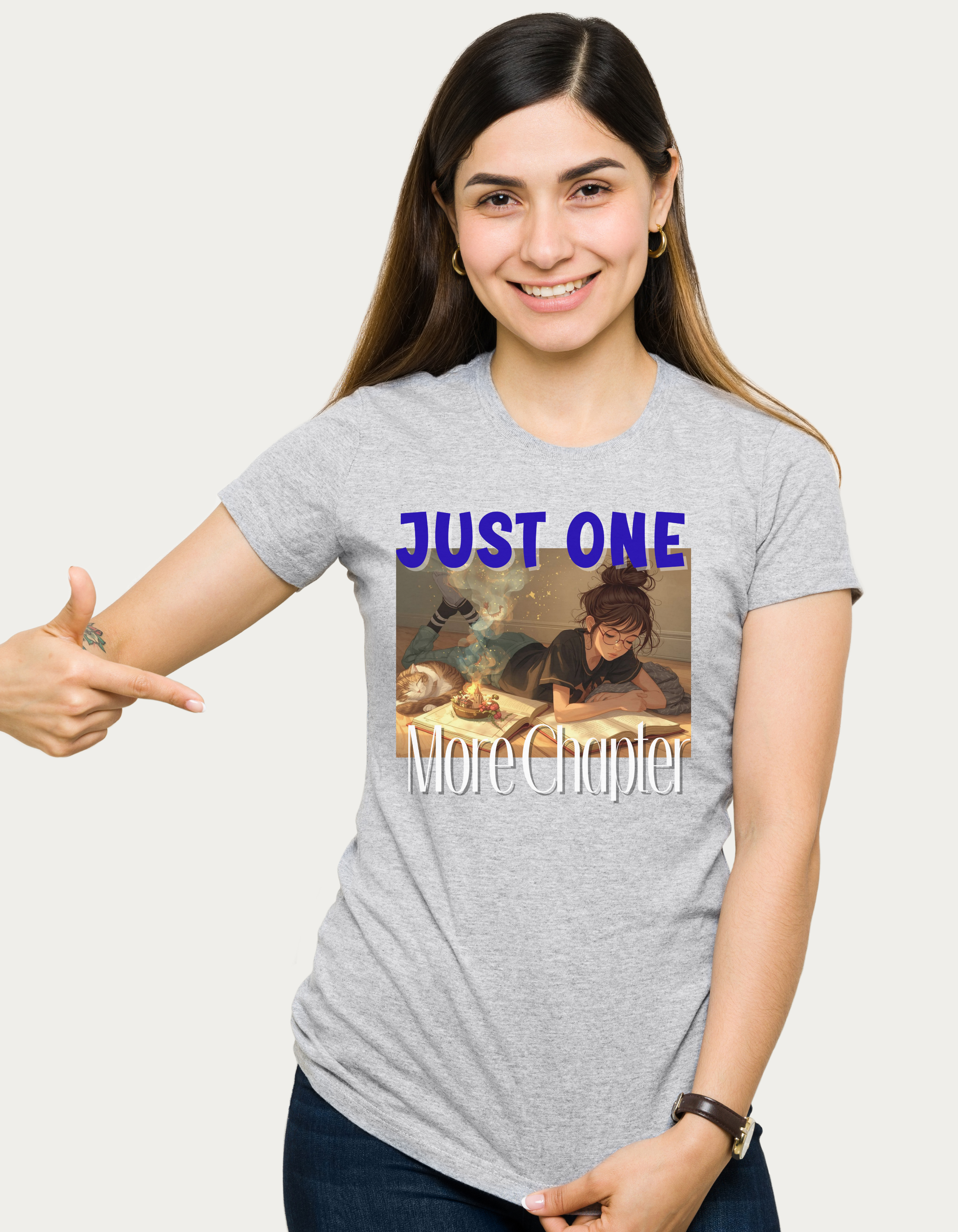 Booklovers T-Shirt - Just One More Chapter, Book Lover Gift, Literary Tee, Cozy Reading Shirt, Bookish Apparel