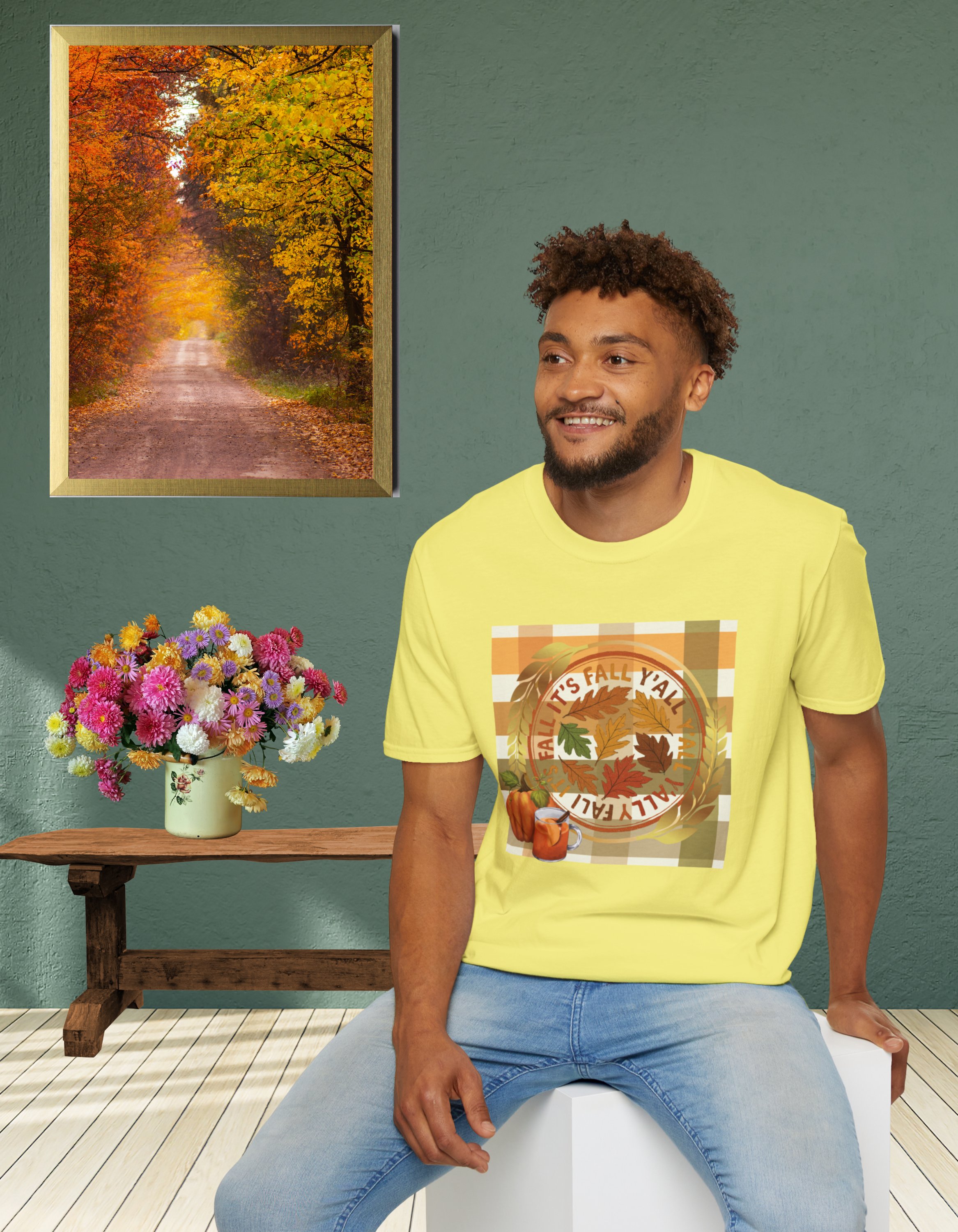 🍂 “It’s Fall Y’all” Tee, Autumn Vibes T-Shirt, Fall-Themed Tee, Unisex Casual Tee, Pumpkin Shirt, Thanksgiving Apparel, Cozy Fall Outfit