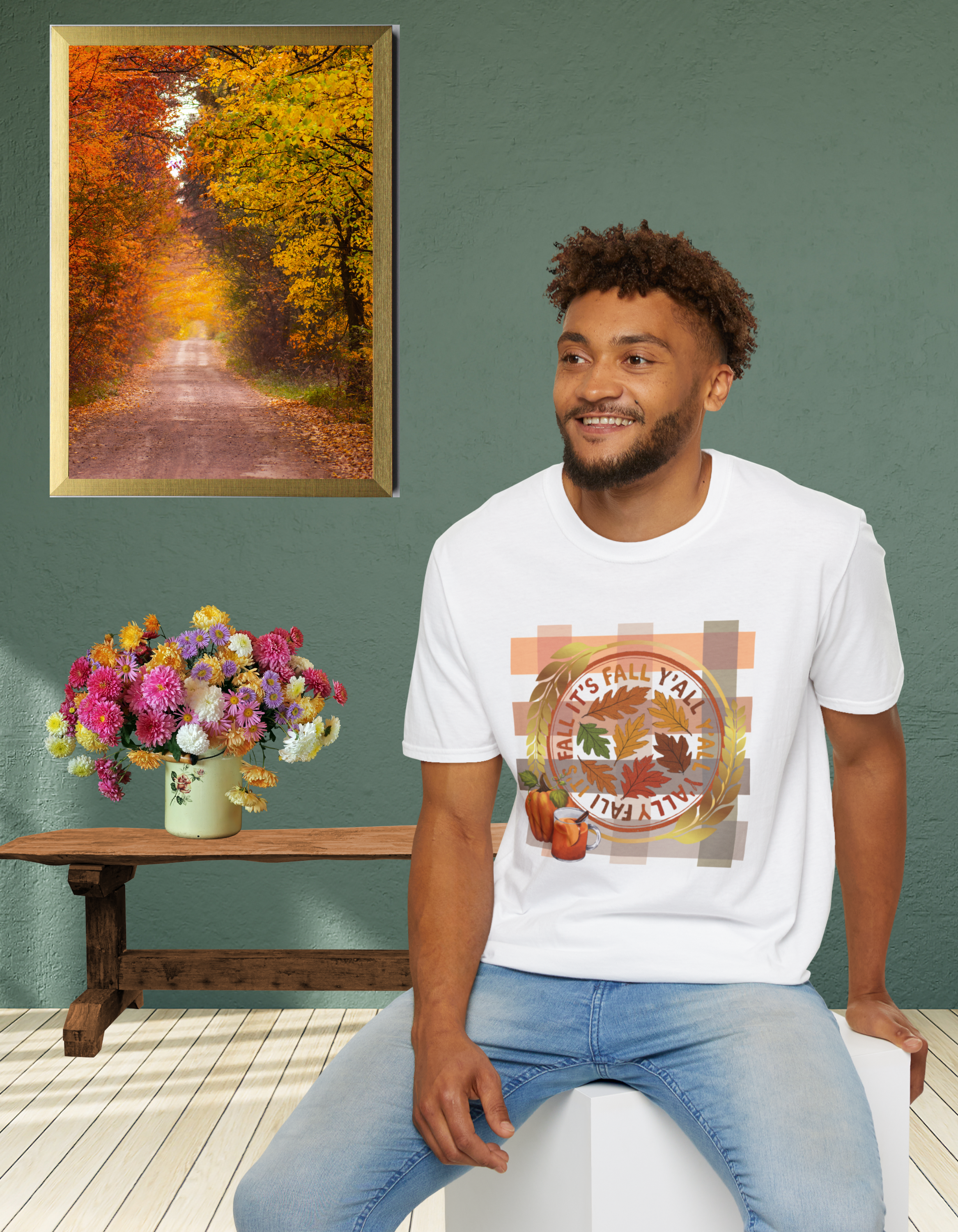 🍂 “It’s Fall Y’all” Tee, Autumn Vibes T-Shirt, Fall-Themed Tee, Unisex Casual Tee, Pumpkin Shirt, Thanksgiving Apparel, Cozy Fall Outfit