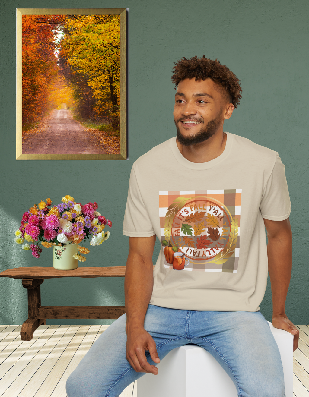 🍂 “It’s Fall Y’all” Tee, Autumn Vibes T-Shirt, Fall-Themed Tee, Unisex Casual Tee, Pumpkin Shirt, Thanksgiving Apparel, Cozy Fall Outfit