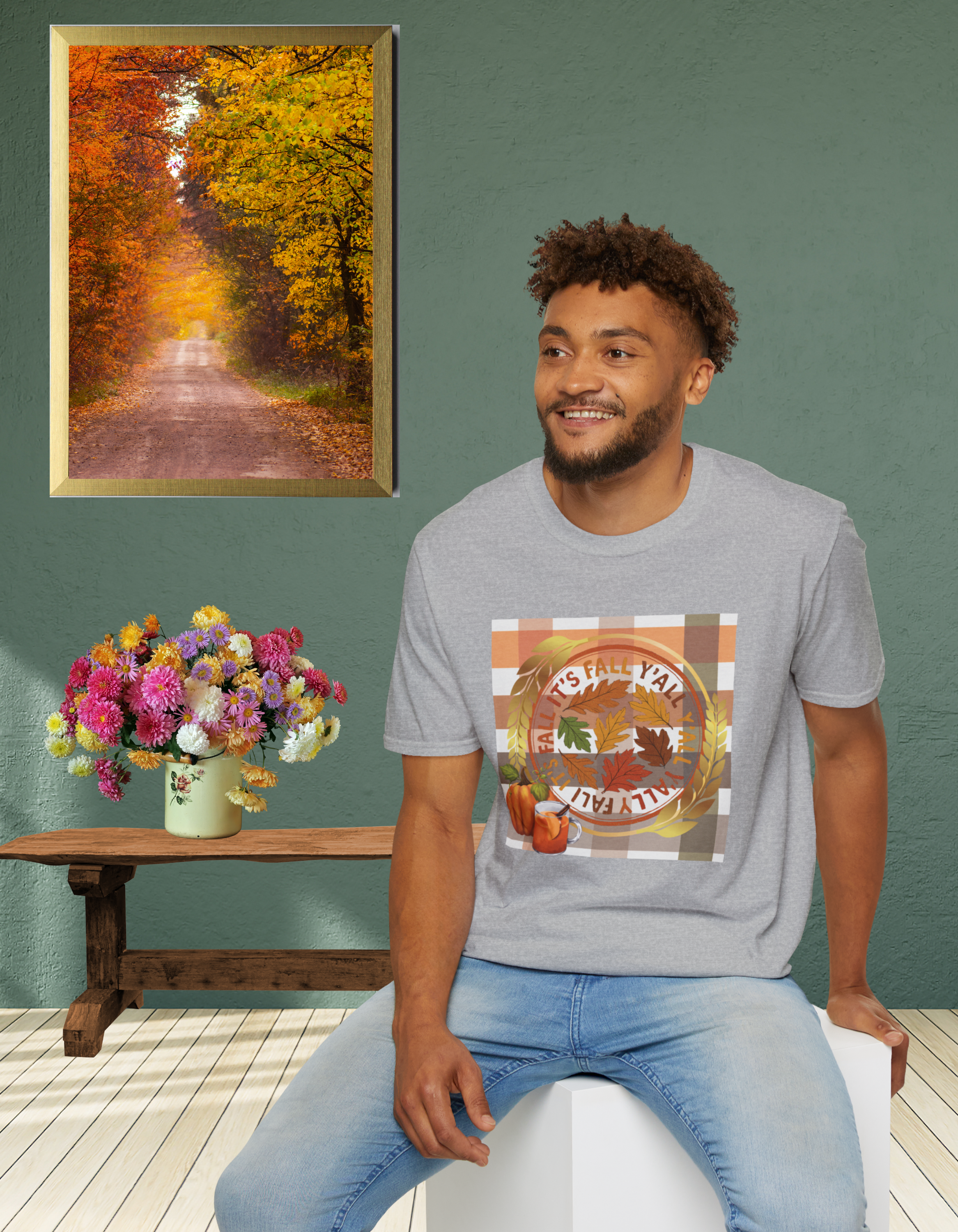 🍂 “It’s Fall Y’all” Tee, Autumn Vibes T-Shirt, Fall-Themed Tee, Unisex Casual Tee, Pumpkin Shirt, Thanksgiving Apparel, Cozy Fall Outfit