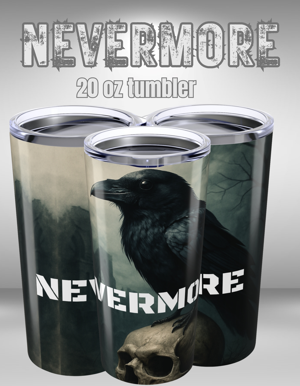 Gothic Raven Tumbler