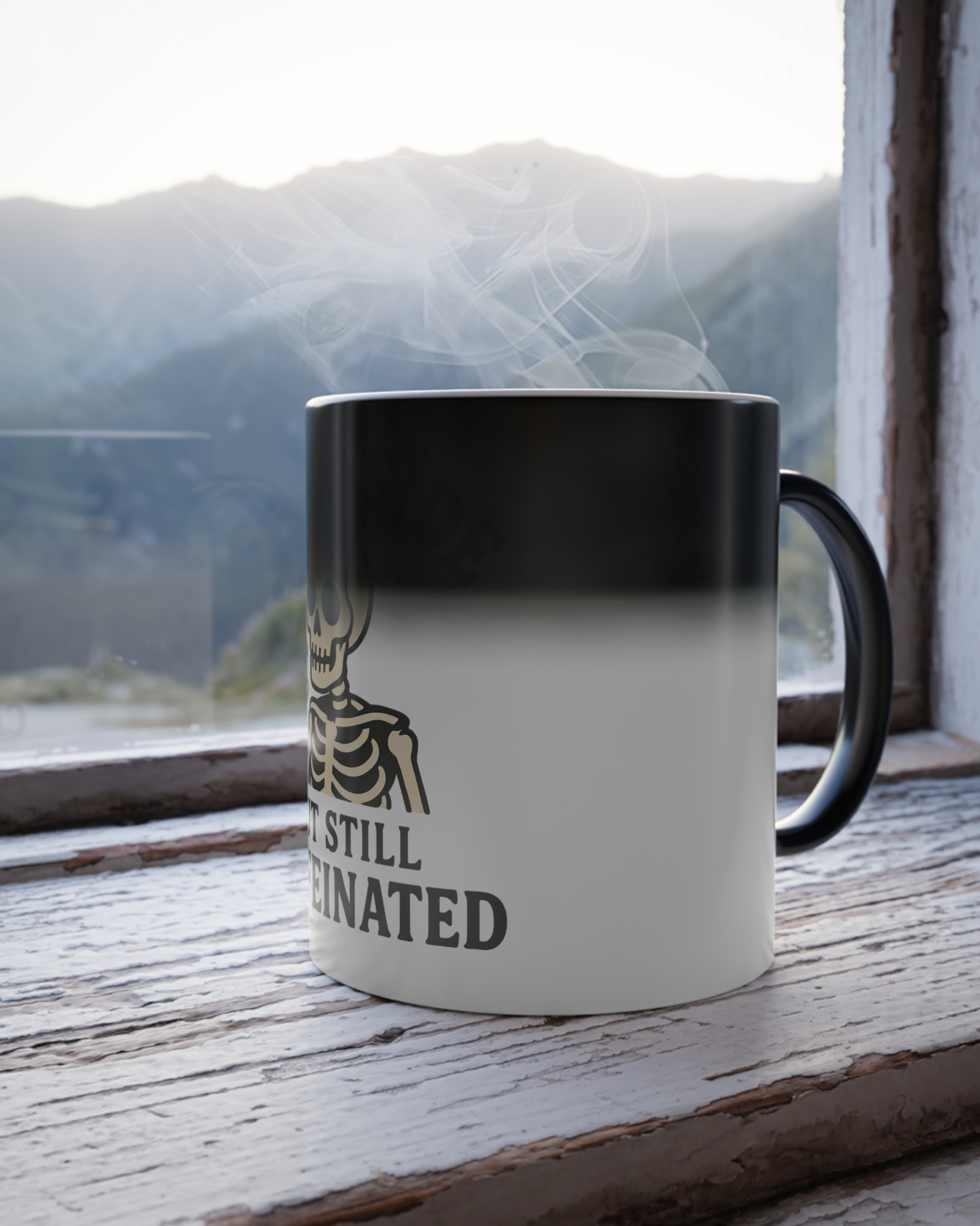 ☕️ Dead Inside but Still Caffeinated – Color Changing Mug (11 oz)