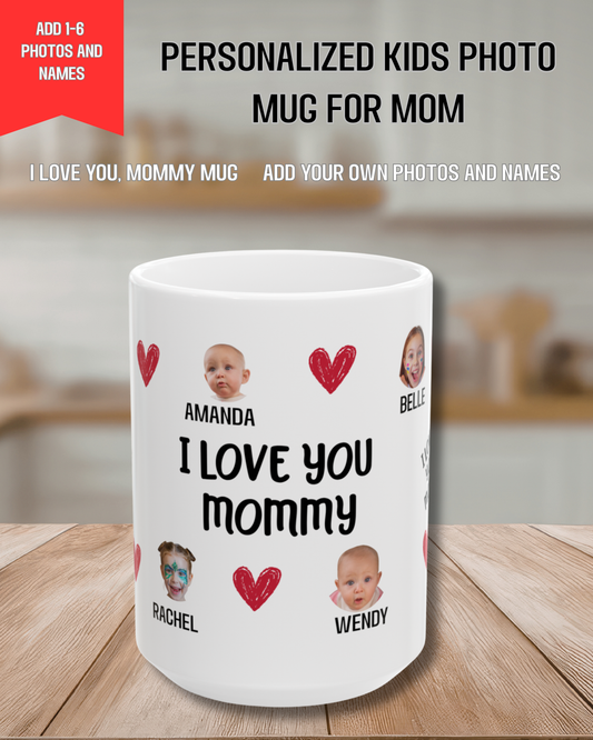 Personalized Photo Mug for Mom — Custom Kids’ Names & Photos (11oz/15oz)