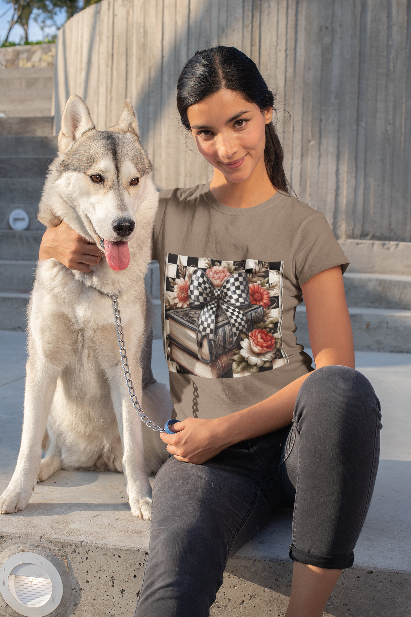 Checkered Bow Books Shirt | Floral Book Lover Tee | Cottagecore Reading Shirt | Gift for Readers | Bookish Graphic Tee | Dark Academia Shirt
