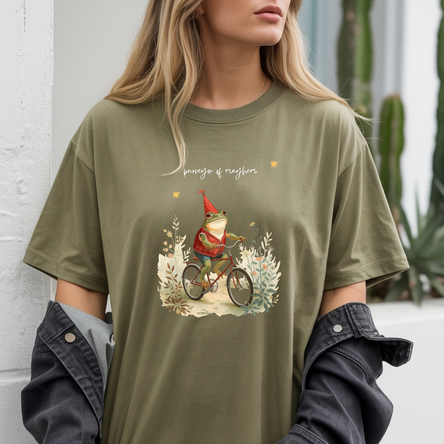 Comfort Colors 1717 Purveyor of Mayhem Frog Wizard Bike Tee