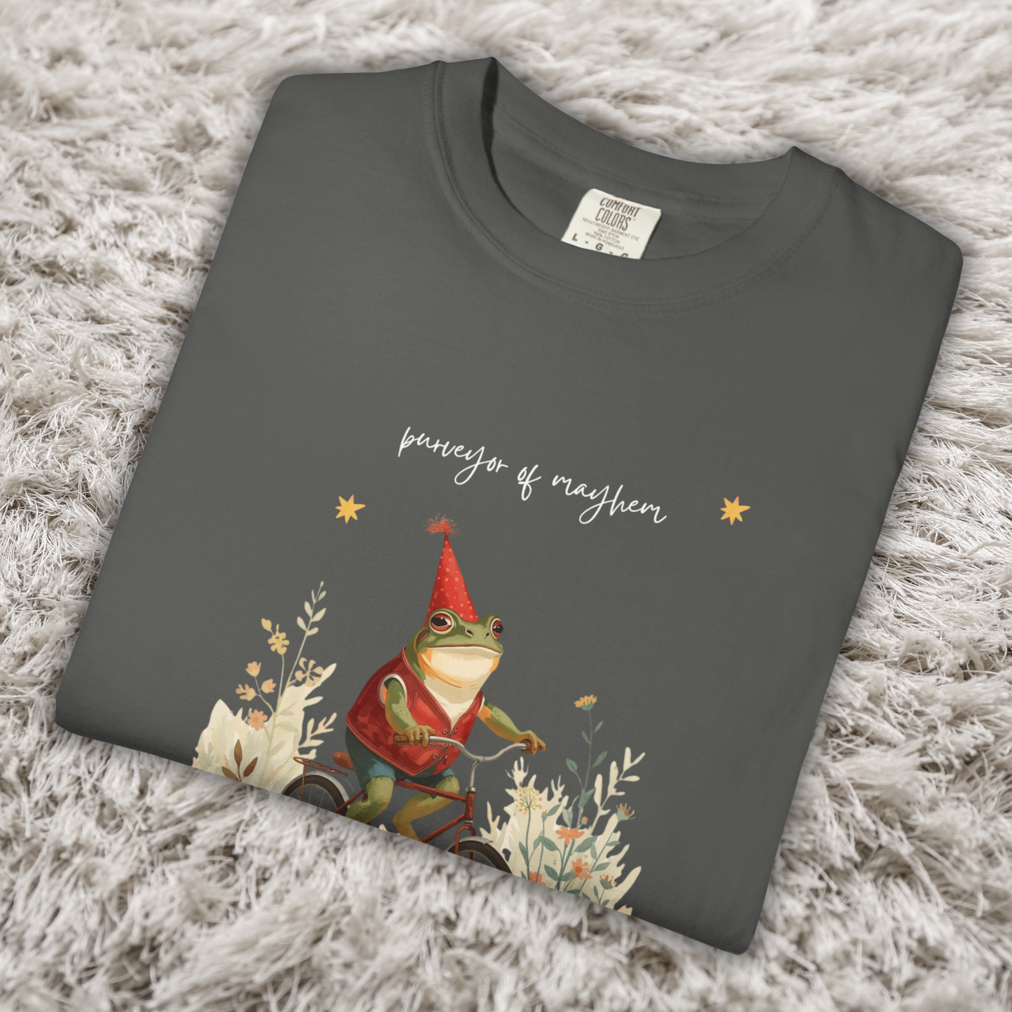 Comfort Colors 1717 Purveyor of Mayhem Frog Wizard Bike Tee