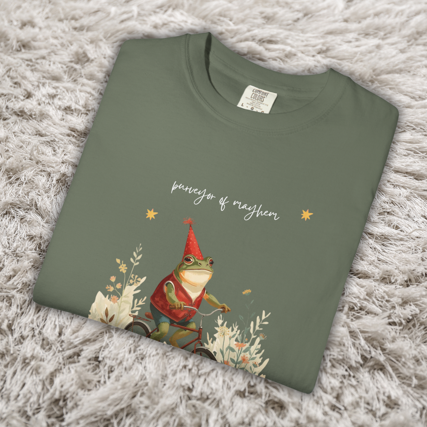 Comfort Colors 1717 Purveyor of Mayhem Frog Wizard Bike Tee