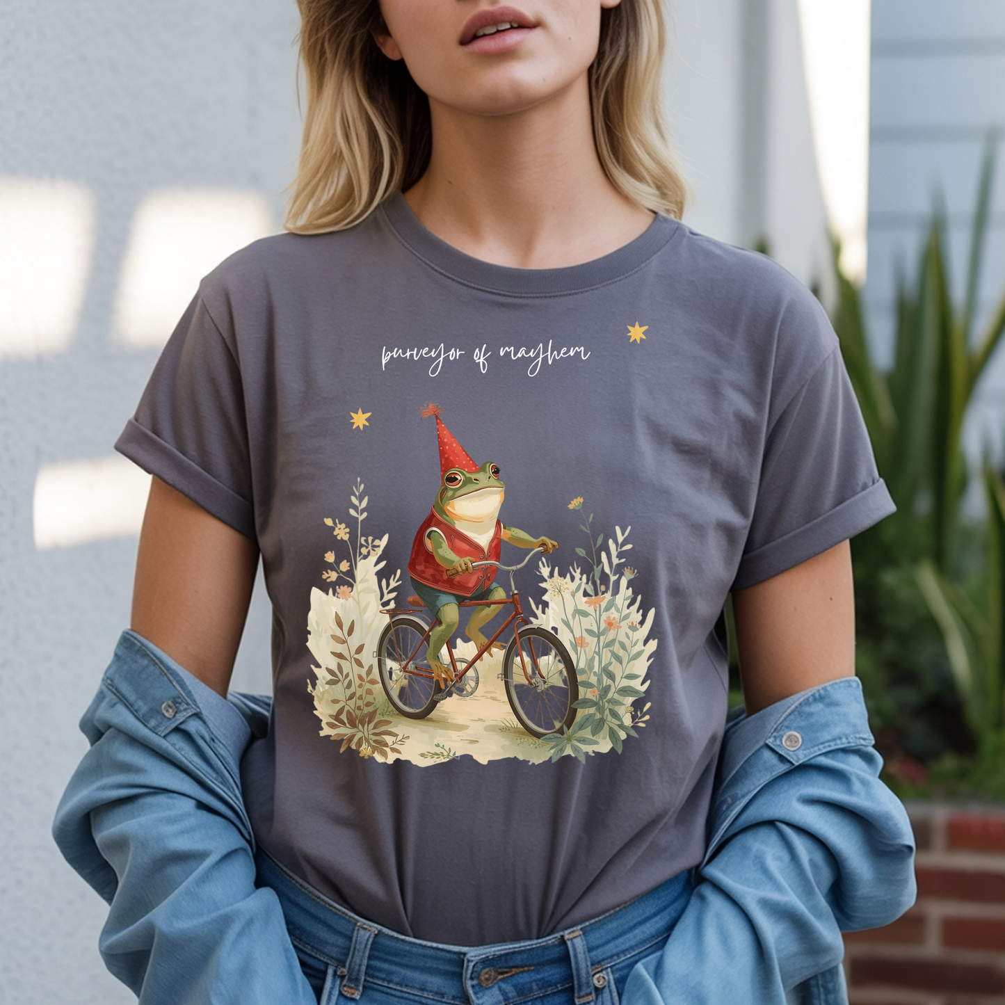 Comfort Colors 1717 Purveyor of Mayhem Frog Wizard Bike Tee