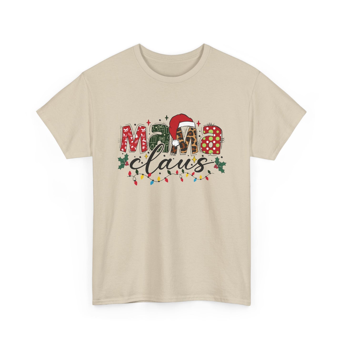 Mama Claus Christmas T-Shirt – Festive Holiday Graphic Tee for Moms – Gildan 5000 Unisex