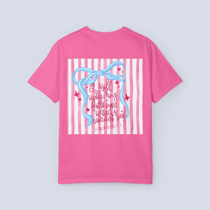 I Will Keep Walking By Faith Ribbon Graphic T-Shirt
