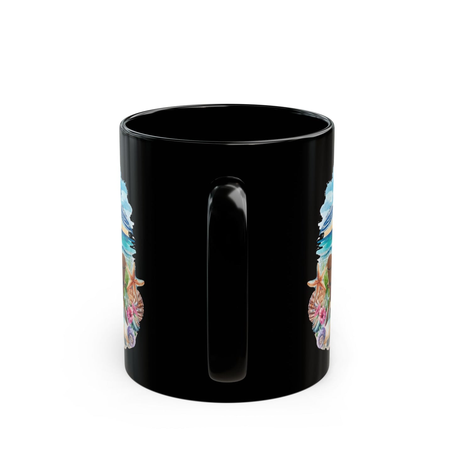 Beach Mug - "Salt & Sun Are My Therapy" Scenic Ocean Coffee Cup (11oz/15oz)