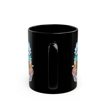 Beach Mug - "Salt & Sun Are My Therapy" Scenic Ocean Coffee Cup (11oz/15oz)