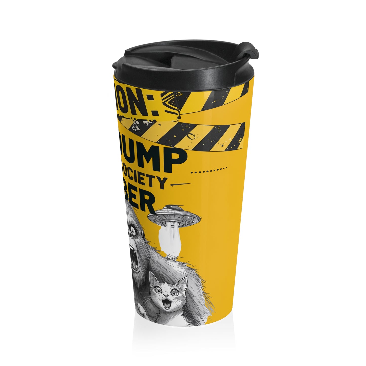 Caution: Lore Dump Society Member 15oz Stainless Steel Coffee Cup