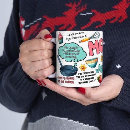 Mom Cooking Jokes Ceramic Mug — Funny Kitchen Mom Gift/ Gift Mug (11oz & 15oz)