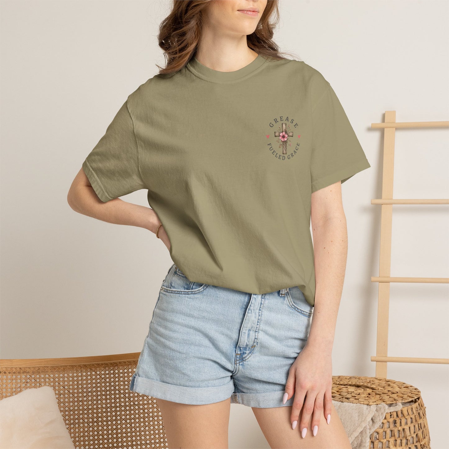 God Is Good All the Time T-Shirt – Christian Faith Tee with Cross & Heart Design, Inspirational Religious Shirt for Everyday Wear