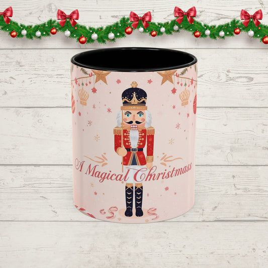 Nutcracker Christmas Accent Mug — "A Magical Christmas" Holiday Coffee Cup (11/15oz)