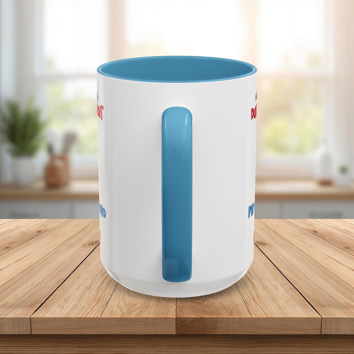 Coffee Mug — Funny Duck Design "When a Woman Laughs During an Argument"
