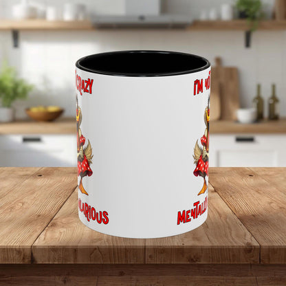 Funny Duck Accent Coffee Mug — "I'm Not Crazy, I'm Mentally Hilarious" (11/15oz)