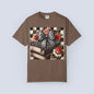 Checkered Bow Books Shirt | Floral Book Lover Tee | Cottagecore Reading Shirt | Gift for Readers | Bookish Graphic Tee | Dark Academia Shirt