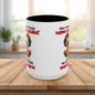 Coffee Mug — Funny Duck Design "When a Woman Laughs During an Argument"
