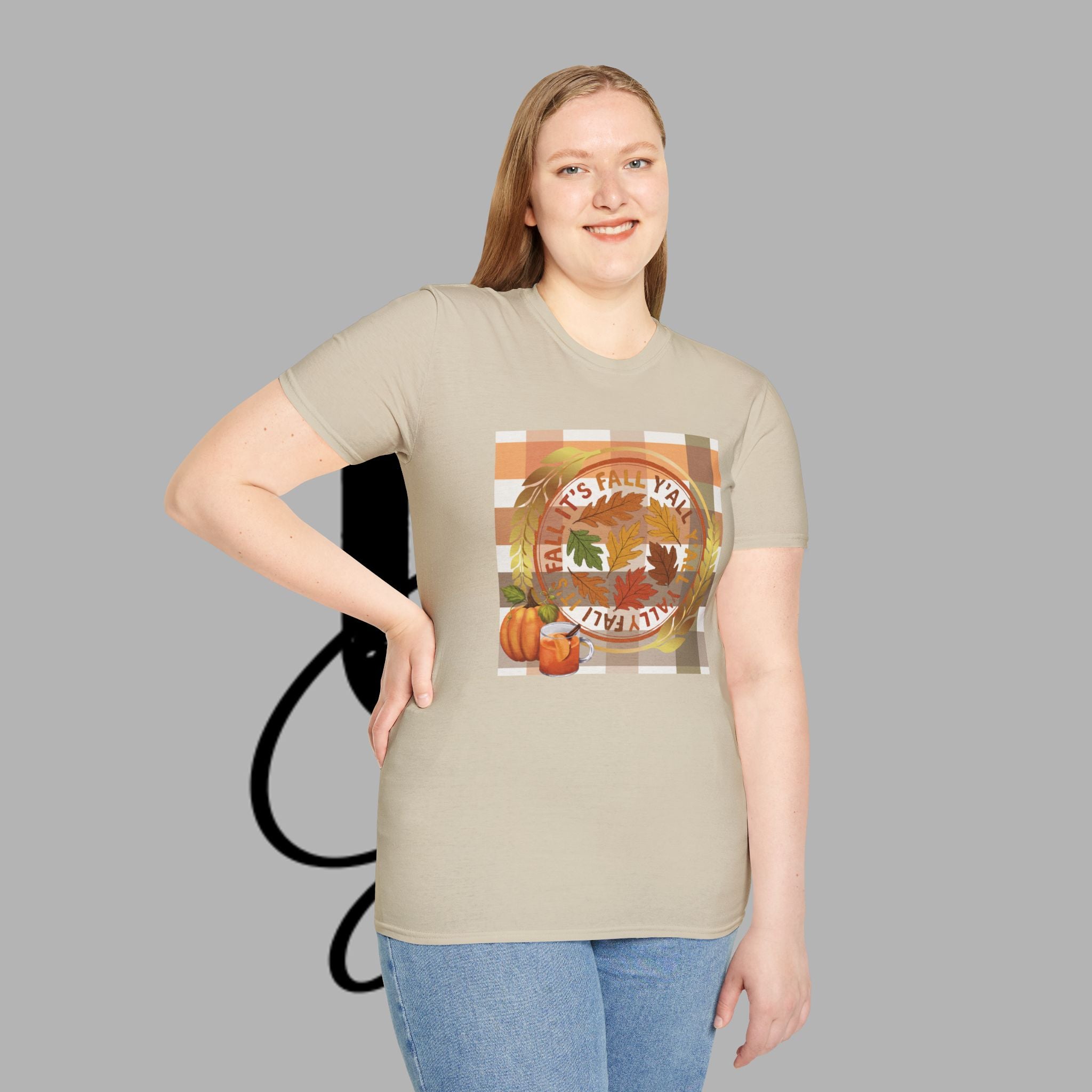 🍂 “It’s Fall Y’all” Tee, Autumn Vibes T-Shirt, Fall-Themed Tee, Unisex Casual Tee, Pumpkin Shirt, Thanksgiving Apparel, Cozy Fall Outfit