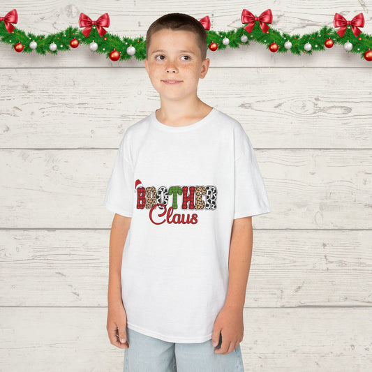 Brother Claus Kids Tee — Christmas Holiday Santa Sibling Shirt