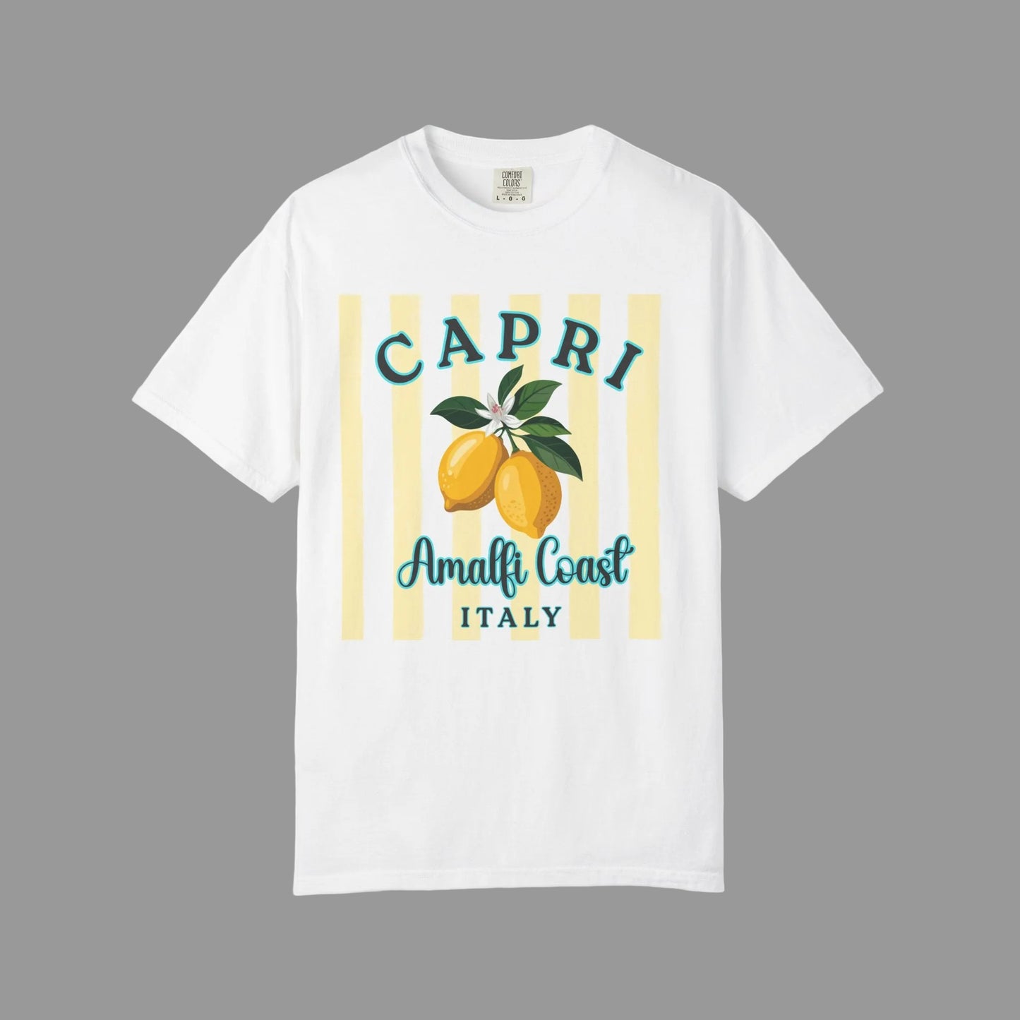 Capri Lemon Shirt, Amalfi Coast Italy Tee, Italian Summer Aesthetic Shirt, Lemon Graphic Tee, Vacation Outfit, Coastal European Style