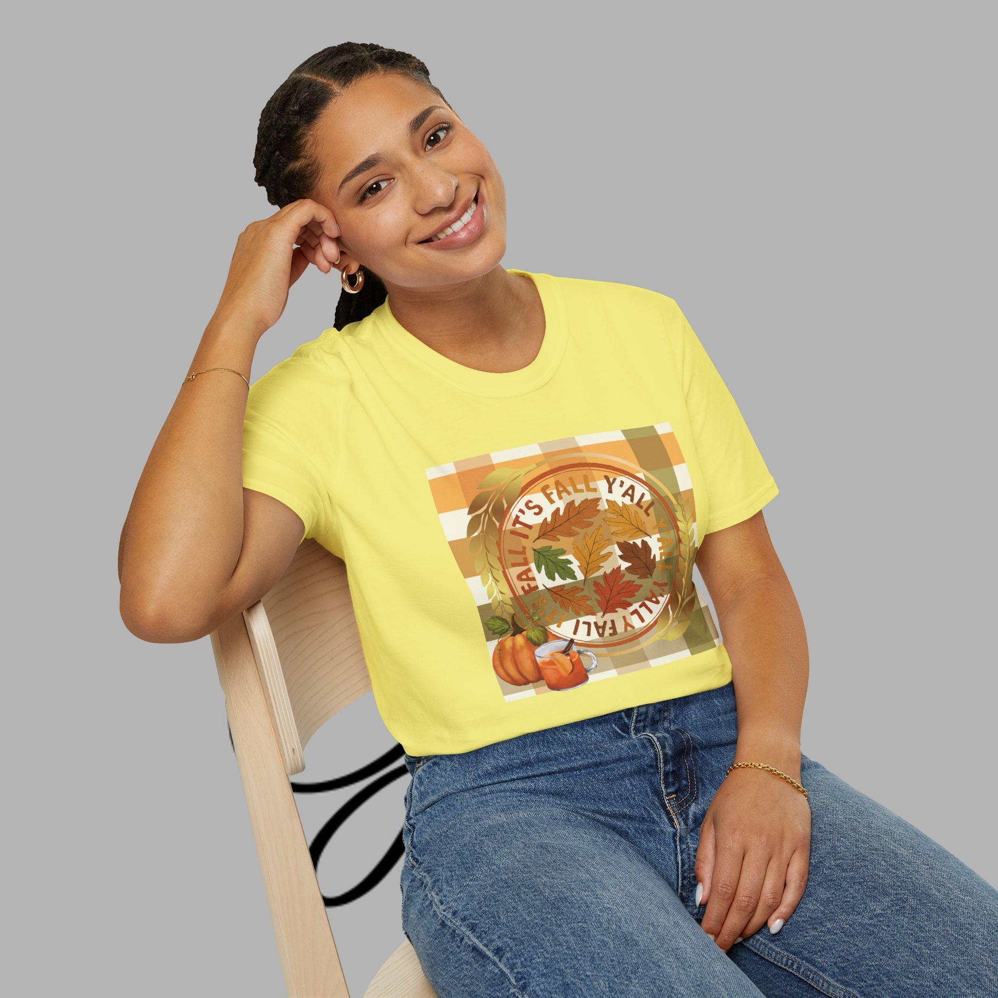 🍂 “It’s Fall Y’all” Tee, Autumn Vibes T-Shirt, Fall-Themed Tee, Unisex Casual Tee, Pumpkin Shirt, Thanksgiving Apparel, Cozy Fall Outfit