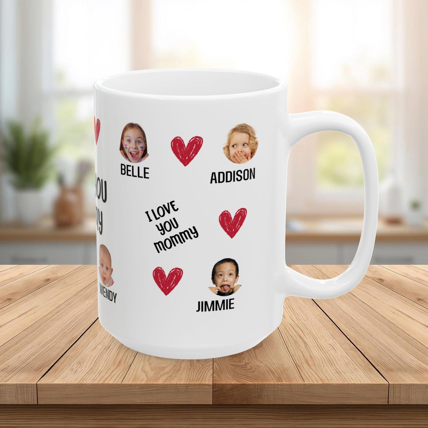 Personalized Photo Mug for Mom — Custom Kids’ Names & Photos (11oz/15oz)