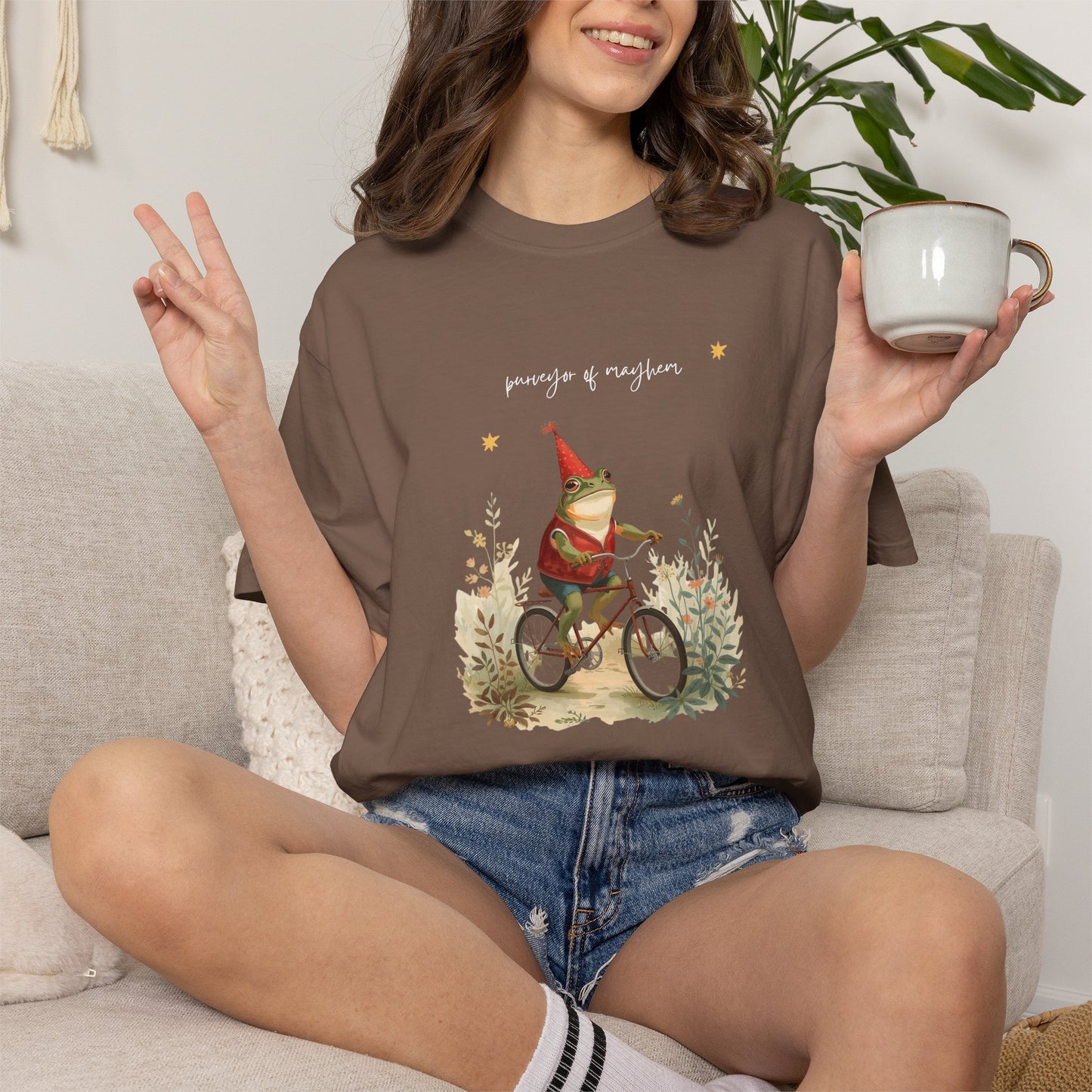 Comfort Colors 1717 Purveyor of Mayhem Frog Wizard Bike Tee