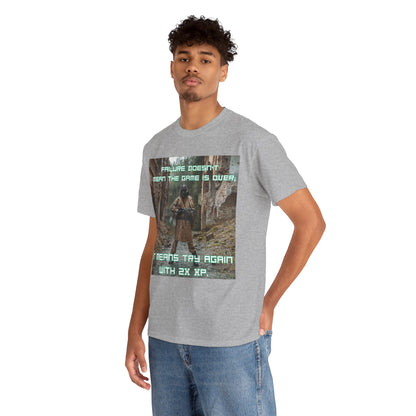 Gamer Motivational Tee - "Failure Doesn't Mean The Game Is Over" Retro RPG Graphic Shirt