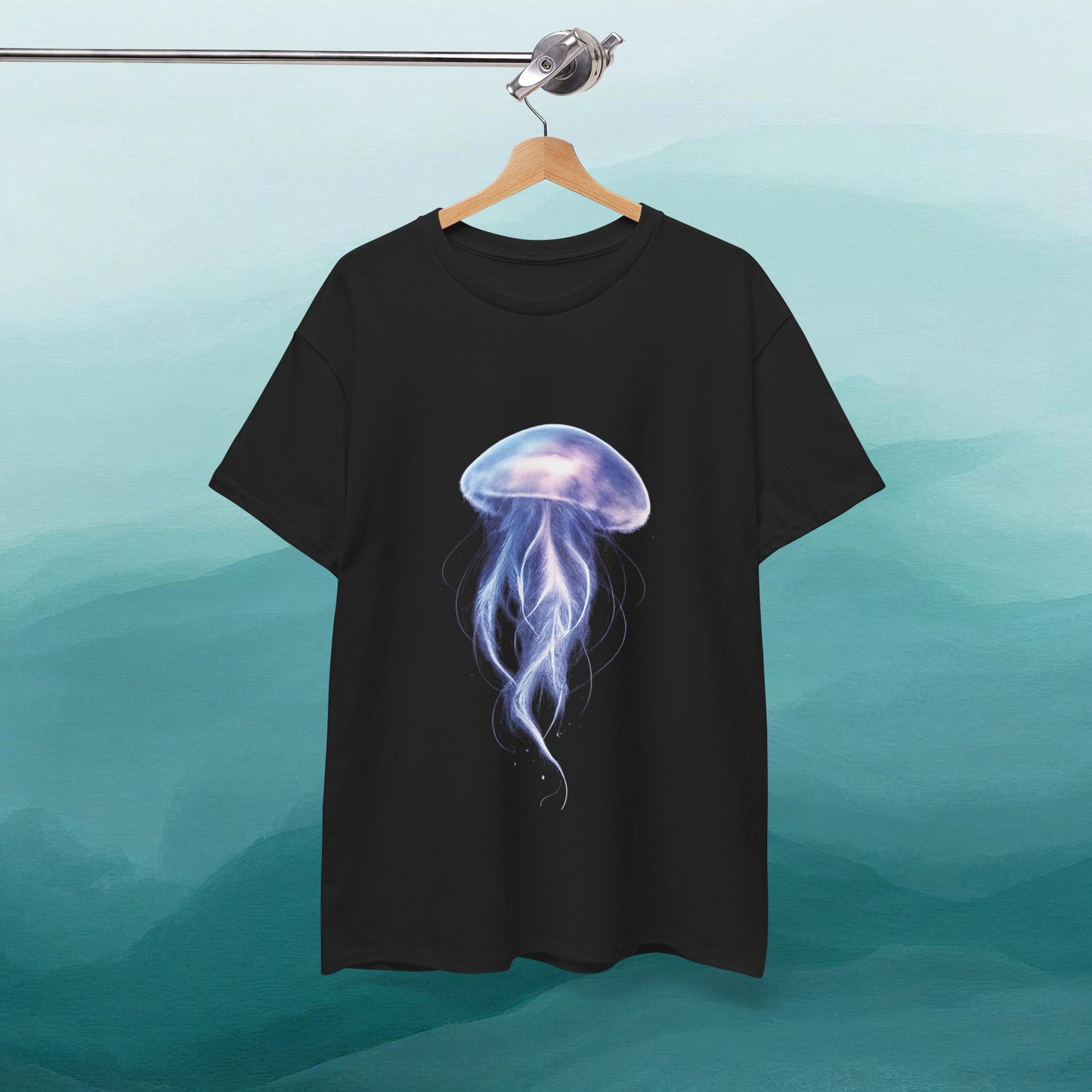 Bioluminescent Jellyfish T-Shirt | Glow Ocean Tee | Vaporwave Aesthetic | Gildan 5000