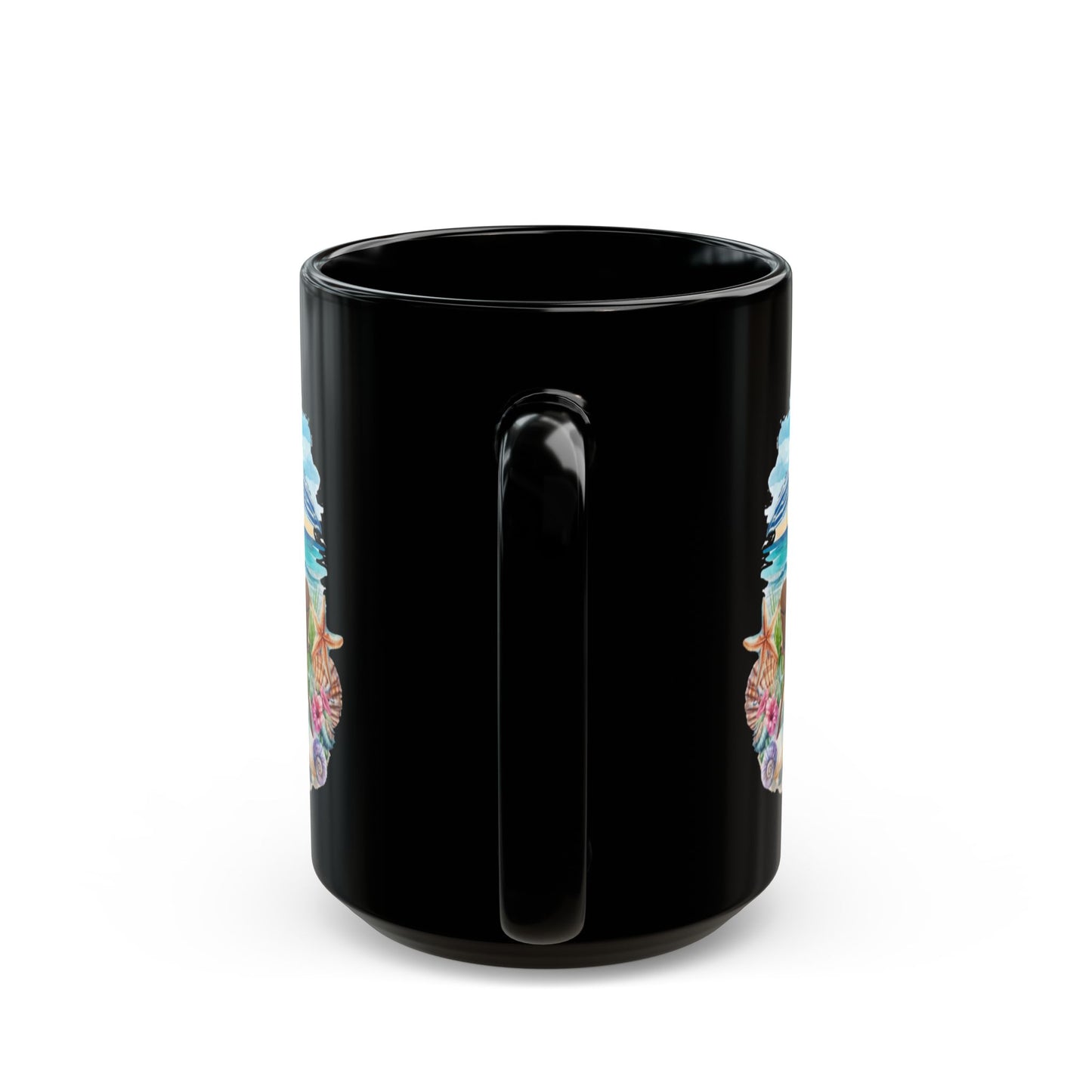Beach Mug - "Salt & Sun Are My Therapy" Scenic Ocean Coffee Cup (11oz/15oz)