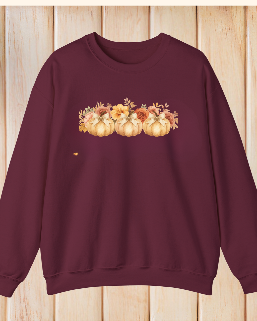 Pumpkin Floral Sweatshirt | Cozy Fall Crewneck | Autumn Gift, Thanksgiving Apparel, Casual Sweater, Harvest Decor, Seasonal Fashion