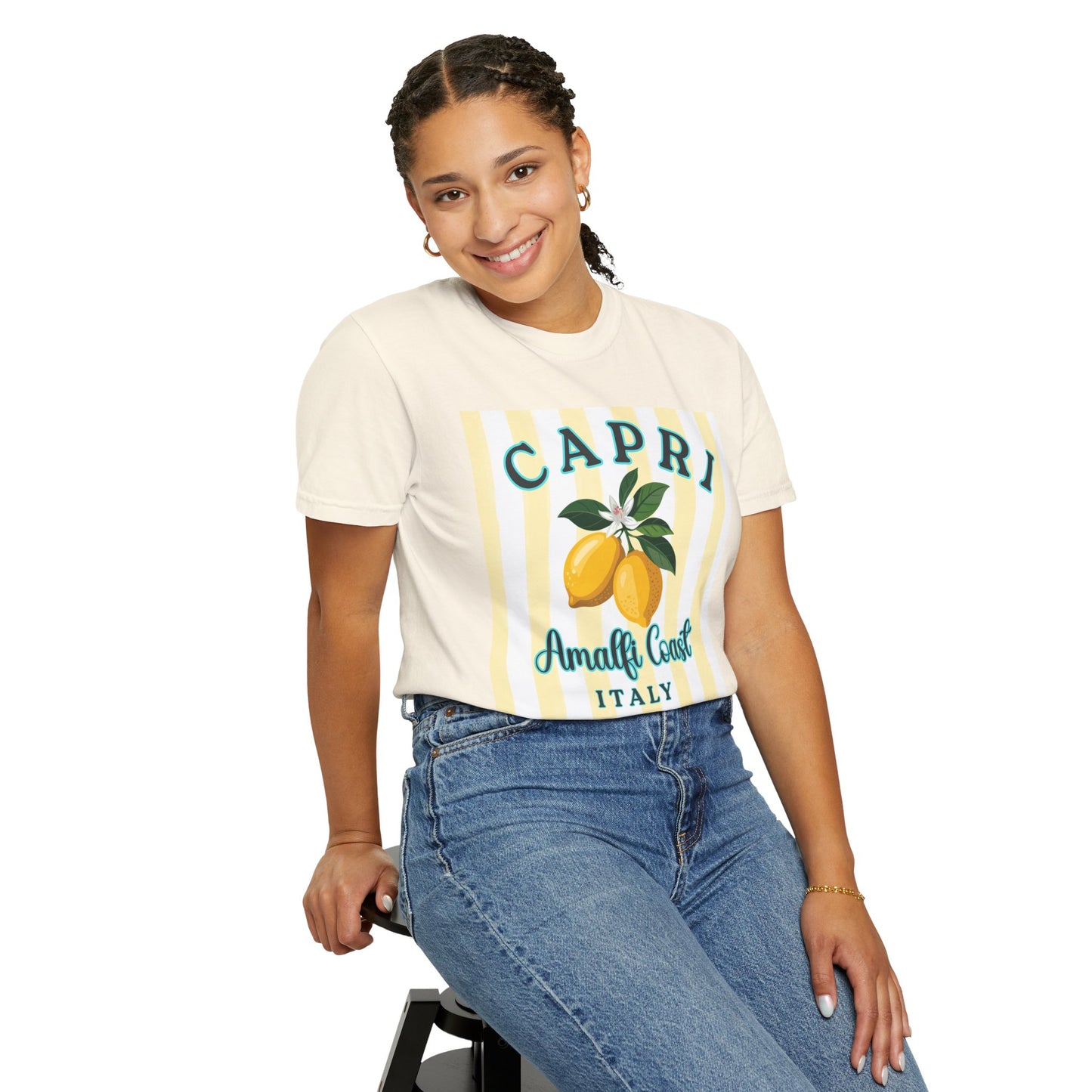 Capri Lemon Shirt, Amalfi Coast Italy Tee, Italian Summer Aesthetic Shirt, Lemon Graphic Tee, Vacation Outfit, Coastal European Style