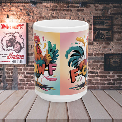 Sassy Rooster F-CAW-F  Coffee Mug – Ceramic Gift Mug, 11 oz or 15 oz