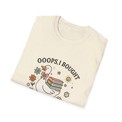 “Ooops, I Bought Another Book Shirt – Cute Duck Book Lover Tee, Vintage Bookworm Aesthetic T-Shirt, Reader Gift for Women & Teens”