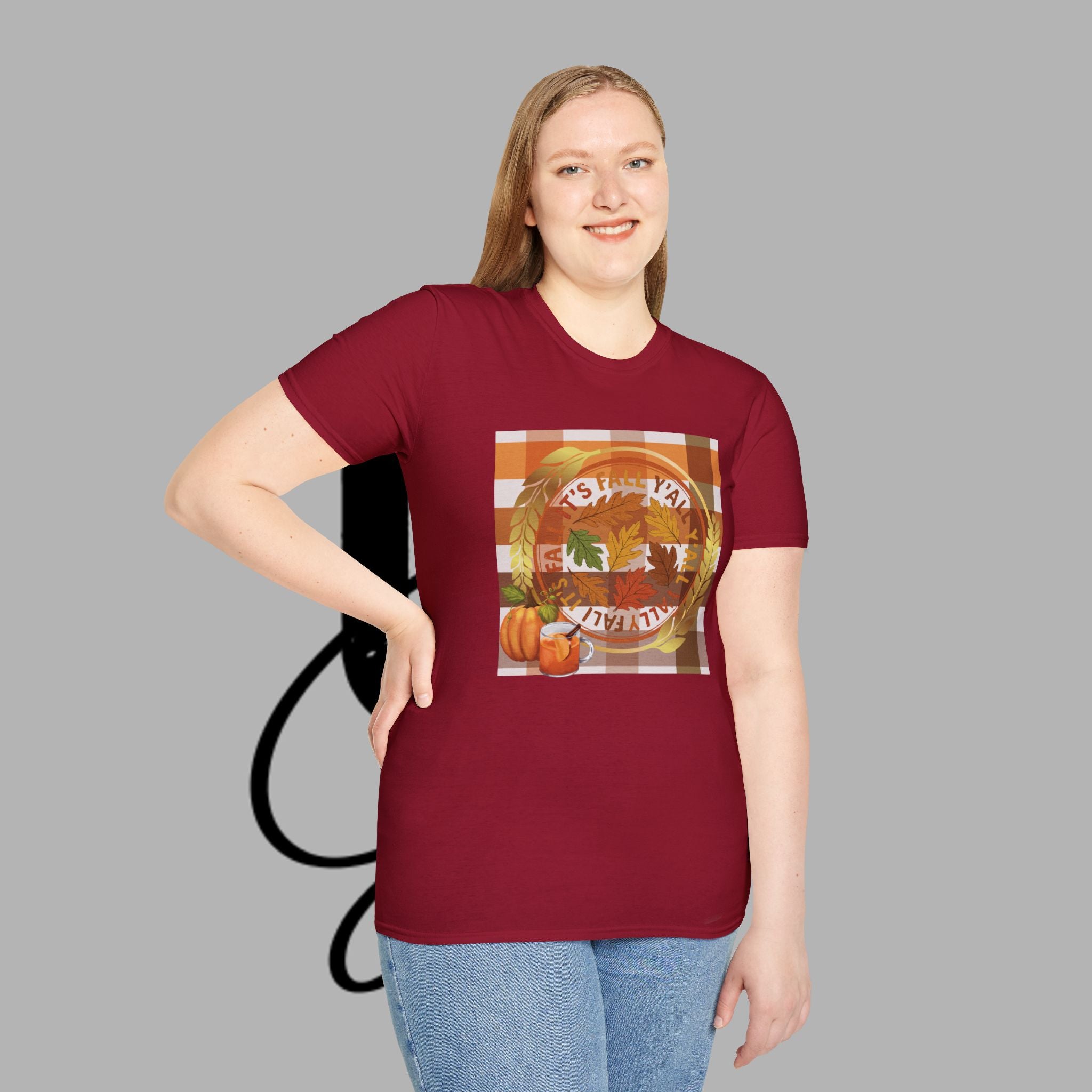🍂 “It’s Fall Y’all” Tee, Autumn Vibes T-Shirt, Fall-Themed Tee, Unisex Casual Tee, Pumpkin Shirt, Thanksgiving Apparel, Cozy Fall Outfit