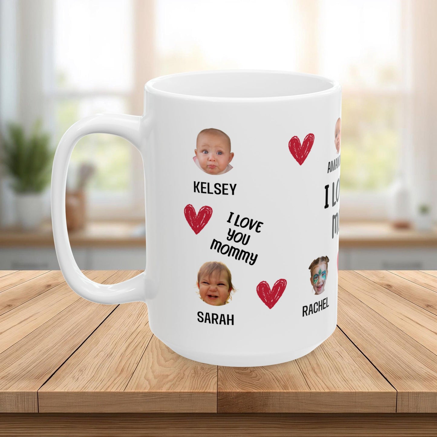 Personalized Photo Mug for Mom — Custom Kids’ Names & Photos (11oz/15oz)