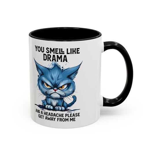 You Smell Like Drama Mug — Grumpy Cat Coffee Cup (11/15oz)