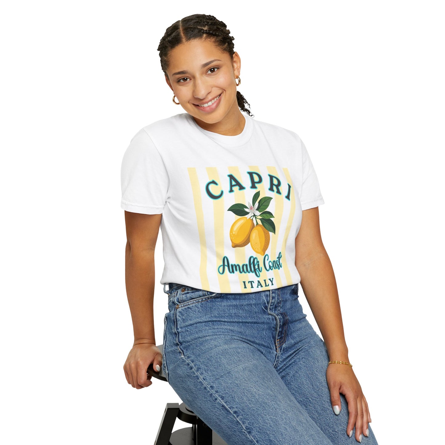Capri Lemon Shirt, Amalfi Coast Italy Tee, Italian Summer Aesthetic Shirt, Lemon Graphic Tee, Vacation Outfit, Coastal European Style
