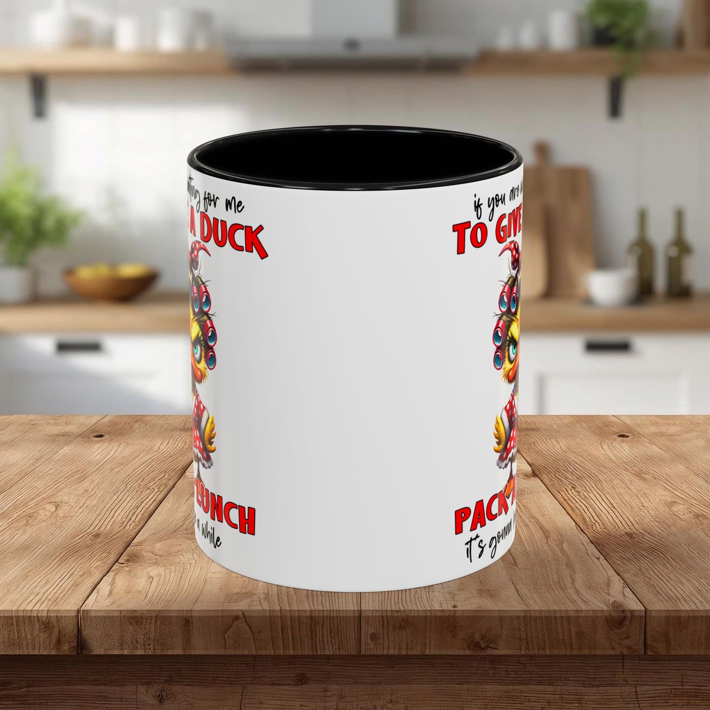 Funny 'To Give a Duck' Accent Coffee Mug – Pack-a-Lunch Sarcastic Gift (11/15oz)