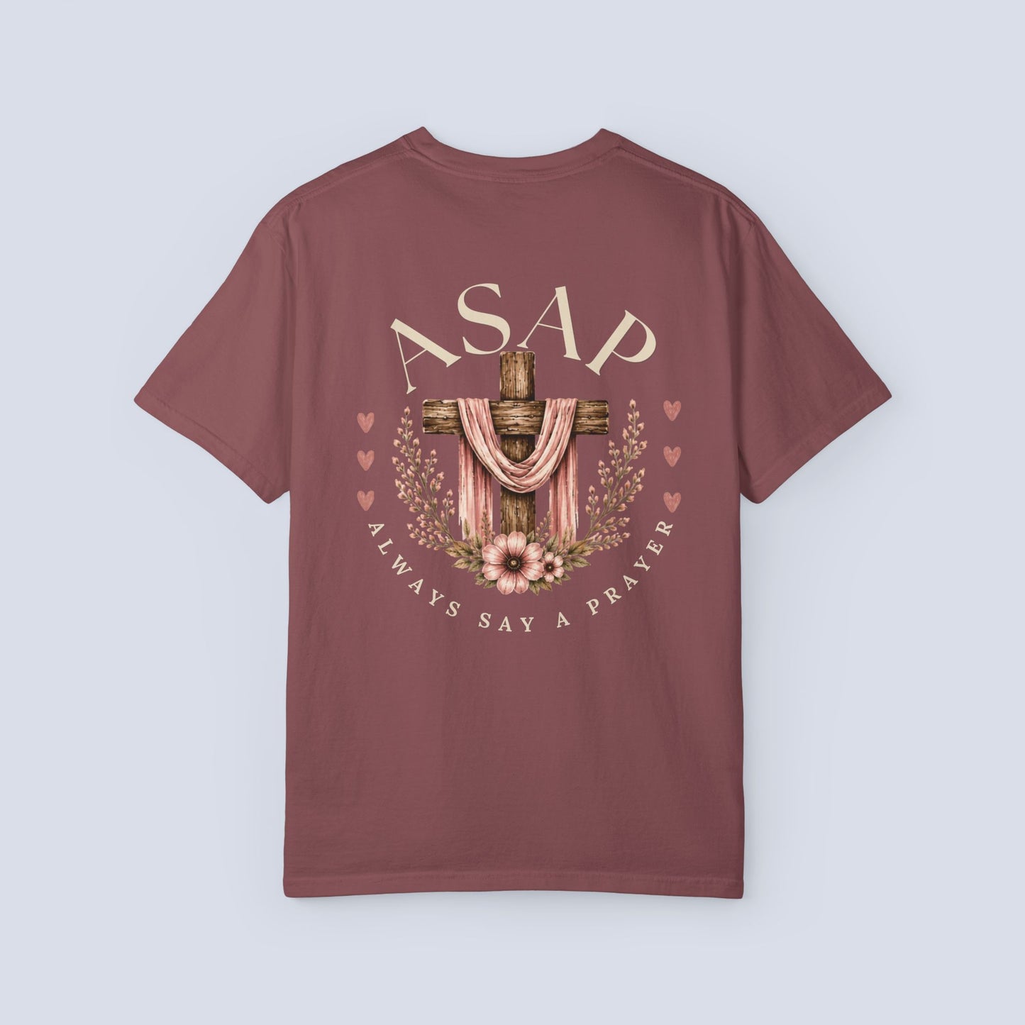 ASAP "Always Say A Prayer" T-Shirt — Christian Cross Graphic Tee