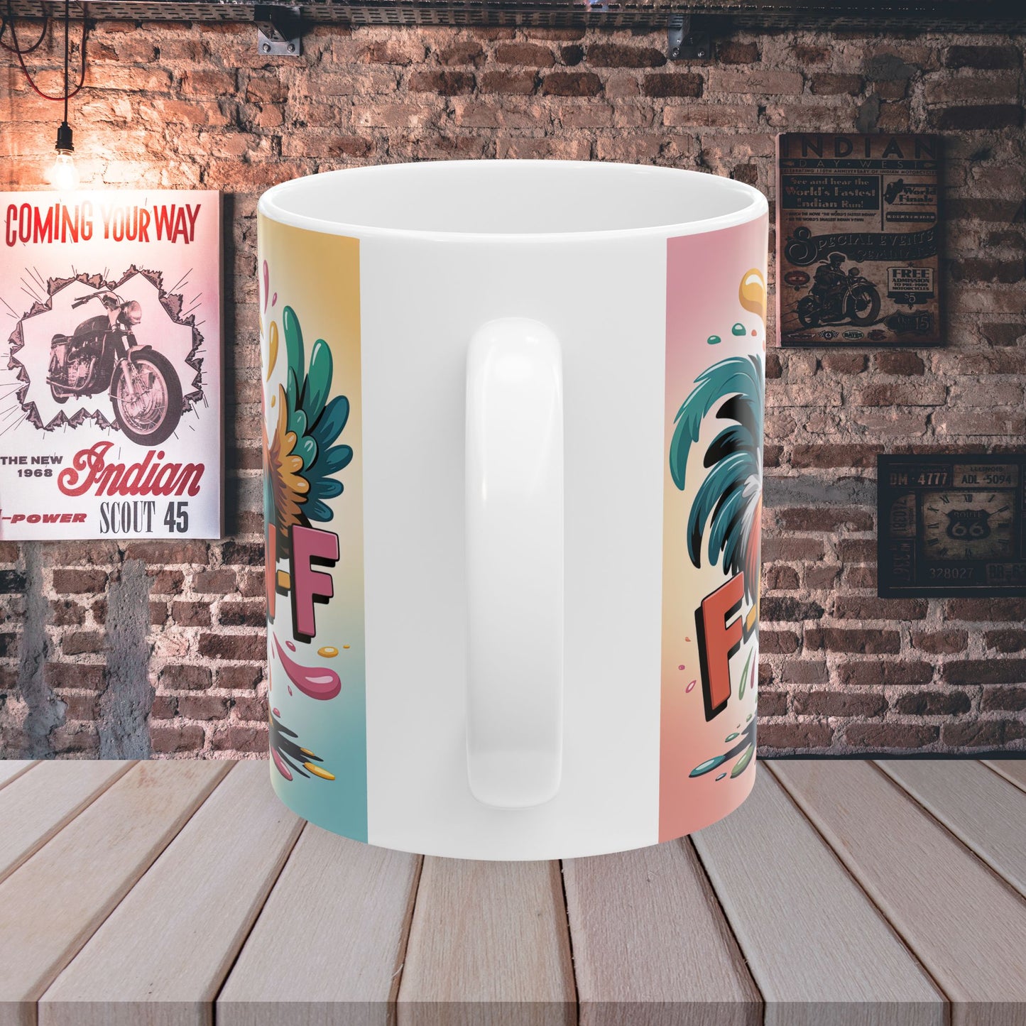 Sassy Rooster F-CAW-F  Coffee Mug – Ceramic Gift Mug, 11 oz or 15 oz