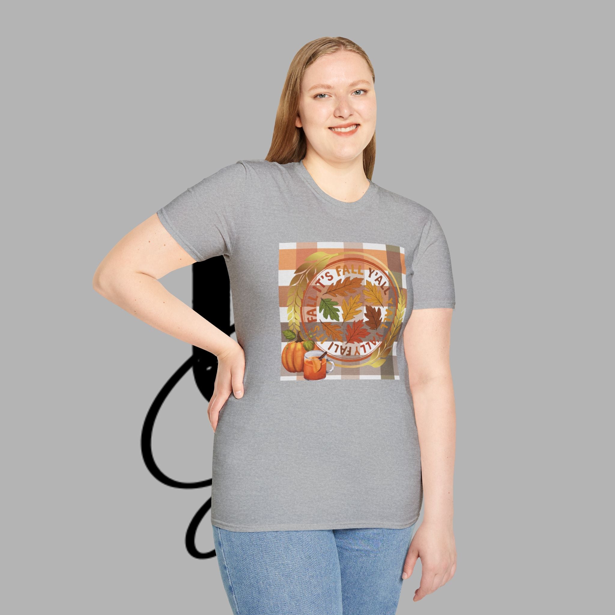 🍂 “It’s Fall Y’all” Tee, Autumn Vibes T-Shirt, Fall-Themed Tee, Unisex Casual Tee, Pumpkin Shirt, Thanksgiving Apparel, Cozy Fall Outfit
