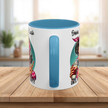 Retro Pin-Up “Shhh… Don’t Talk Until My Cup Is Empty” Funny Ceramic Coffee Mug
